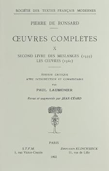 Paperback Tome X - Second Livre Des Meslanges (1559), Les Oeuvres (1560) [French] Book