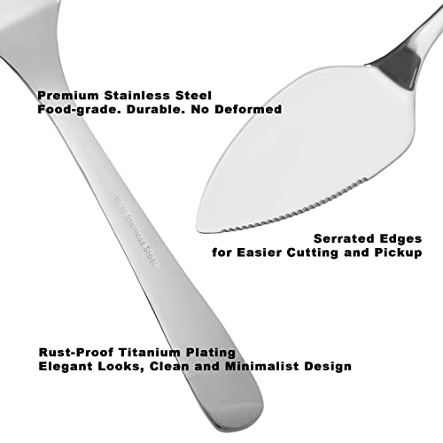 Yojob Wedding Cake Knife And Server Set, Simple Style Cake Cutting Set, Pastry Pie Server For Wedding, Birthday, Parties, Events (Sliver) #TOP1