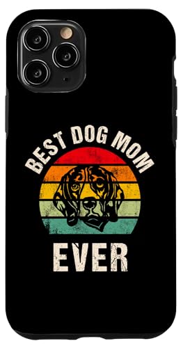 Retro Best Dog Mom Ever, Divertido Día de la Madre Perros Dueño Amante Carcasa para iPhone 11 Pro