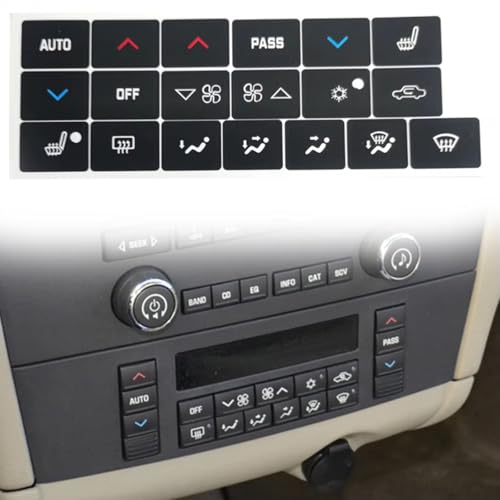 Autocollants boutons climatisation voiture Buick LaCrosse 2006 2007 2008 2009 - 6