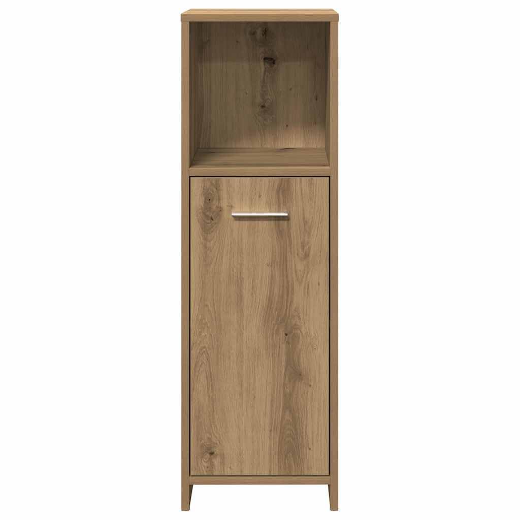 Armoire de salle de bain en chêne Artisan - 30 x 30 x 95 cm - Meuble de salle de bain - Meuble de salle de bain - Montage mural - Rangement moderne avec poignée pour l'ordre