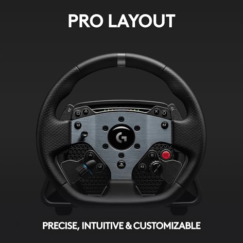Logitech G PRO Racing Wheel + PRO Racing Pedals for PS5, PS4 & PC - PRO steering wheel & pedals bundle with 11 Nm Direct Drive, Ultra-Realistic Feedback, Premium Finishing - Black - Image 4
