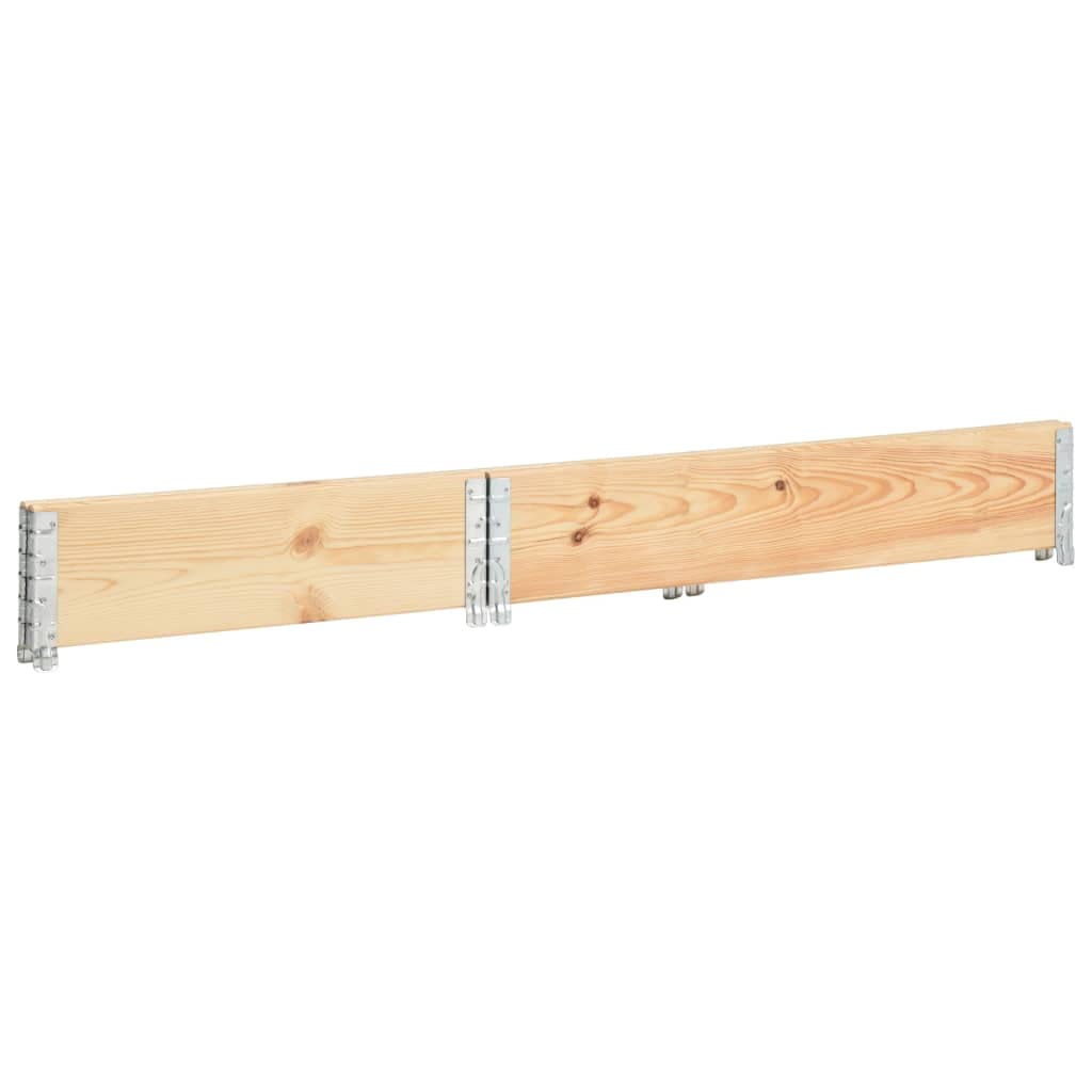 Podwyższona grządka z litego drewna sosnowego, 50 x 100 x 19 cm, możliwość układania w stos i składana, z ocynkowanymi metalowymi narożnikami, idealna jako donica na rośliny, doniczka na