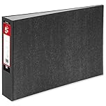 5 Star Mini Lever Arch File 70mm Spine Oblong Landscape A3 - Black [Pack of 2]