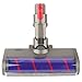 Tête de Nettoyage à Rouleau Souple de Remplacement pour Dyson V7 V8 V10 V11 V15 Aspirateurs sans fil, Accessoire de Brosse à Plancher avec Phares à LED