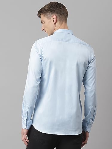 Image of Thomas Scott Men's | Solid | Full Sleeve | Regular Fit | Cotton Blend | Button Down | Single Pocket | Casual Shirt
