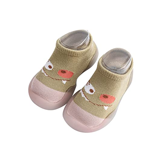 Baby First Walking Shoes Infant Boys Girls Animal Cartoon Socks Shoes Toddler Fleece WarmThe Floor (Coffee, 5.5 Infant)
