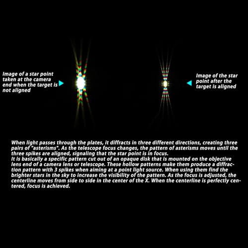 Bahtinov-Maske, Fokussierungsmaske für Teleskope, Bahtinov-Maske für Außendurchmesser von 84 Mm–115 M/3,3 Zoll Bis 4,53 Zoll, Teleskop-Zubehör