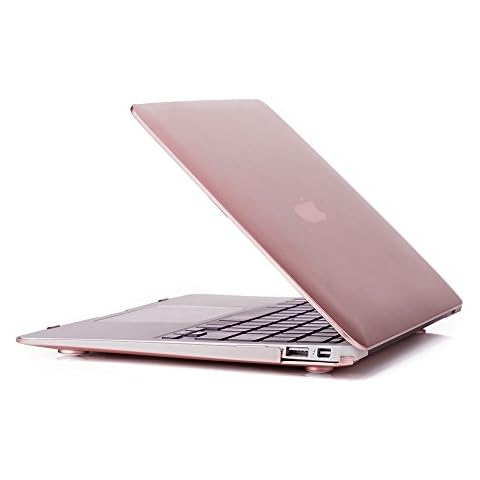RUBAN Compatible with MacBook Air 11 Inch Case Model A1370 A1465, Soft Touch Plastic Hard Shell Case Bundle for Mac Air 11.6 (Rose Gold) Cover