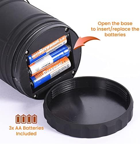 Albert Austin 2 x Collapsible COB LED Camping Light | Indoor/Outdoor Emergency Lantern | 2X Brighter LED Lights | Battery Powered | Built in Handles | Collapsible | Portable Lightweight Tent Lights