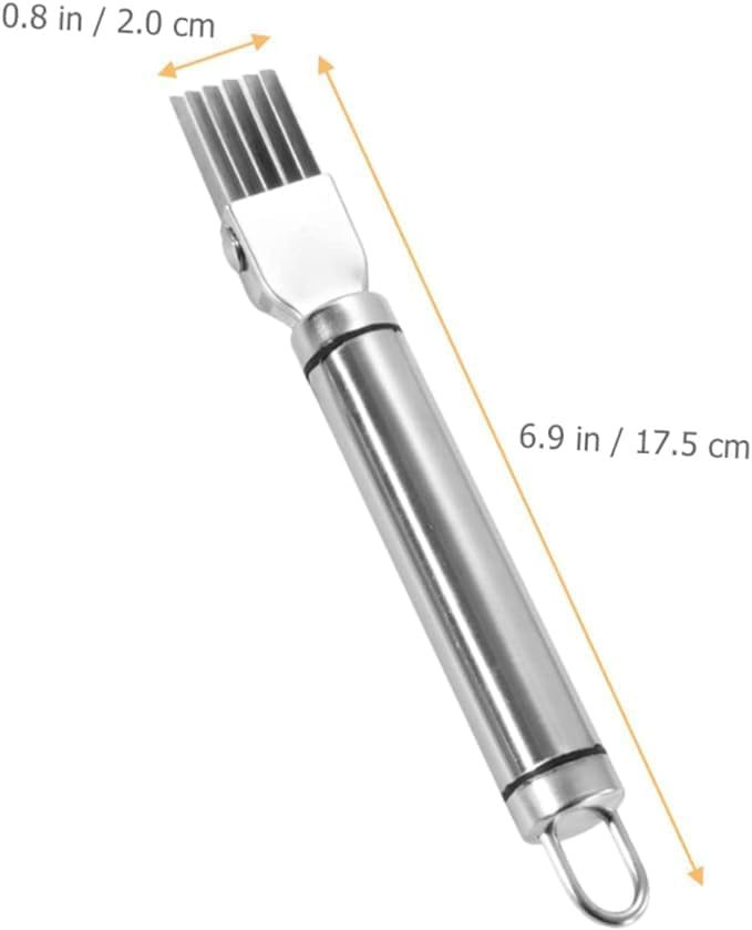 Image of Vegetable Grater Slicer Kitchen Stainless Steel 7 Sharp Blades - Green Onion Cutter, Garlic, Scallion Slicer, Fruit Vegetable Grater & Shredder, Multi-Purpose Kitchen Tool 1 pcs