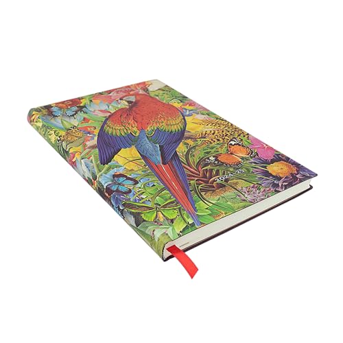 Paperblanks Agende 18 Mesi a Copertina Morbida 2025, Giardino Tropicale, Maxi, Verticale, Chiusura con Fascia Elastica - immagine 3