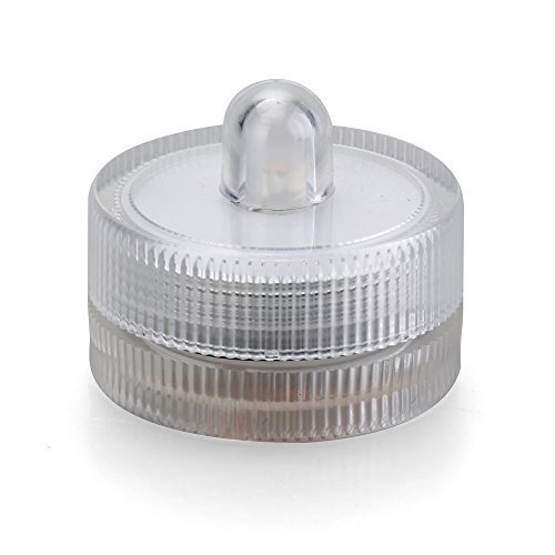 Image of KITOSUN Submersible LED Lights cr2032 Battery Powered Underwater Waterproof LED Tea Light Candles for Events Wedding Centerpieces Vase Floral Xmas Holidays Home Decor Lighting(Pack of 12) (Red)