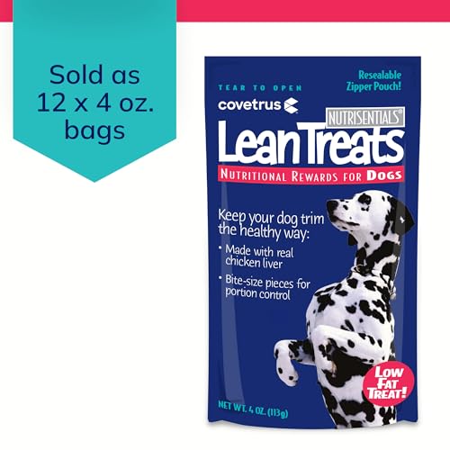 Covetrus Nutrisential Lean Treats for Dogs - Soft Dog Treats for Small & Medium Dogs - Nutritional Low Fat Bite Size K9 Treats - Chicken Flavor - 12 Pack - 4oz