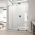 DreamLine Mirage-X 56-60 in. W x 72 in. H Frameless Sliding Shower Door in Matte Black