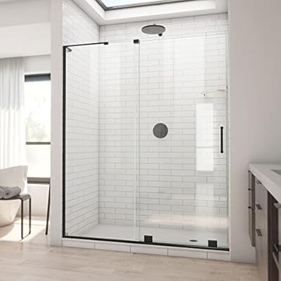 DreamLine Mirage-X 56-60 in. W x 72 in. H Frameless Sliding Shower Door in Matte Black