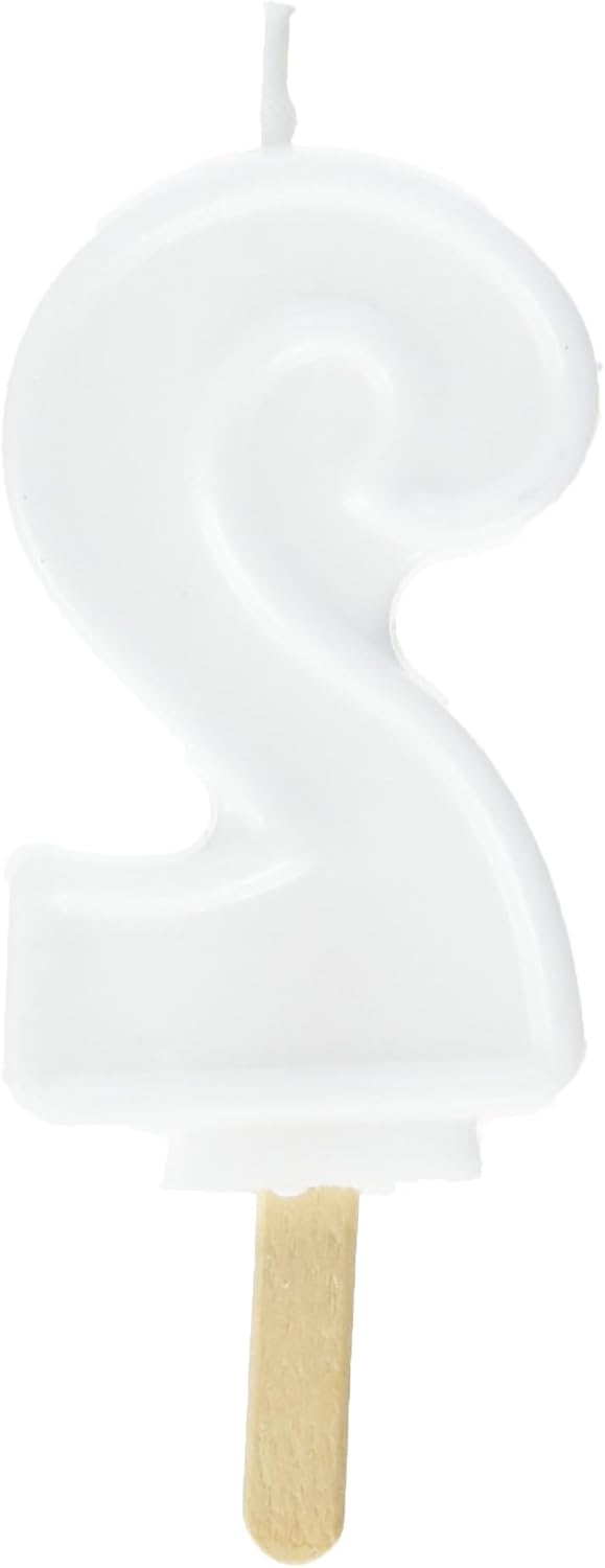 PME Blue Number 2 Candle, 2.5 inch