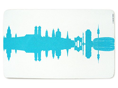 44spaces Original München Skyline - Tabla de desayuno (melamina, apta para lavavajillas, 23,5 x 14,5 cm) Cover