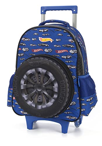 Mochila Infantil Hot Wheels com rodinhas