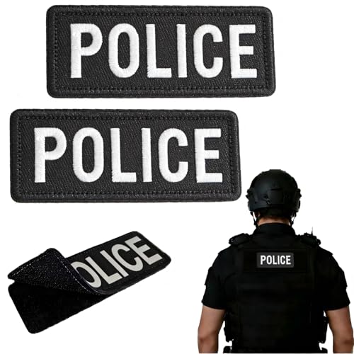 2 Pieces Embroidery Patches Hook and Loop Embroidery Patch for Backpacks Uniforms Jackets Press Vest - PO