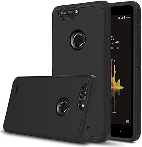 Venoro Shockproof Slim Anti Scratch Hybrid Dual Layer Armor Defender Protective Phone Case Cover Compatible with ZTE Z982/ZTE Blade Z Max/ZTE ZMax Pro 2/ZTE Sequoia(Black)
