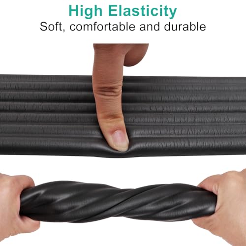 Image of 6.56ft x 2 Rolls Corner Protector Baby, Self Adhesive Baby Proofing Corner Guards Widen Edge Protector, Desk Edge Cushion, Furniture Table Covers Safety Bumper (Black)