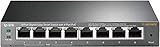 TP-Link TL-SG108PE 8-Port Gigabit/Netzwerk Easy-Smart-Switch (4 PoE-Ports, bis 2000 Mbit/S, 16Gbit/S switching-Kapazität, Geschirmte RJ-45 Ports, Weboberfläche, VLAN, Igmp-Snooping, lüfterlos)