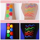 12 PCS UV Neon Liquid Eyeliner Set,Fluorescent Waterproof & Smudge-proof Matte Face Paint Pens,Highly Pigmented Glow in Dark Eyeliner for Wedding,Festival,Party Makeup,Colored Eye/liner Pen(12 Colour) - Image 4