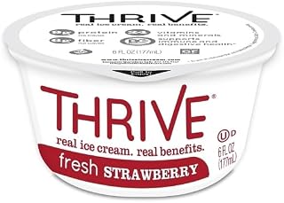 Thrive Frozen Nutrition, Fresh Strawberry Ice Cream, 6 oz Cups (24 count)
