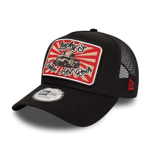 New Era A-Frame Mesh Trucker Cap - Hot Rod Noir