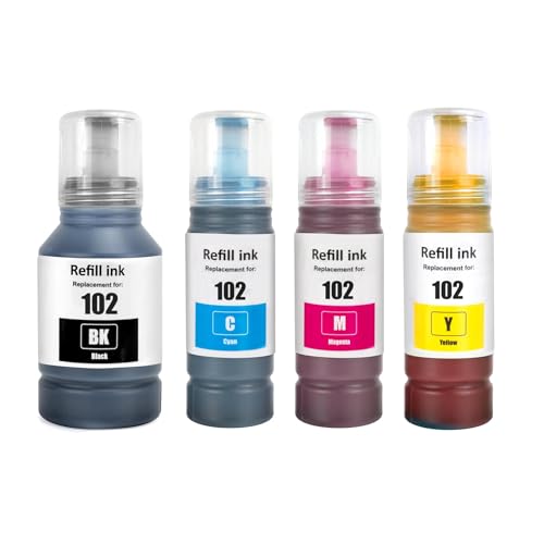 Tinta compatible Epson 102 EcoTank Go Inks soluciona recargas frecuentes de 127 ml