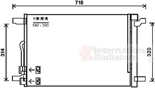 VAN WEZEL 58005335 Condensador aire acondicionado con secador