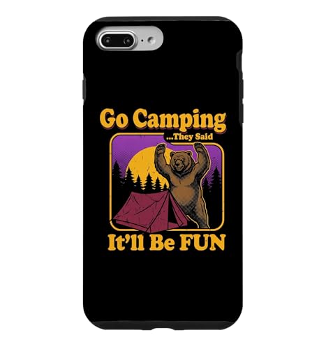 Go Camping They Said�cFun Camp Grizzly Bear �L�����s���O�J�[ �X�}�z�P�[�X iPhone 7 Plus/8 Plus �p