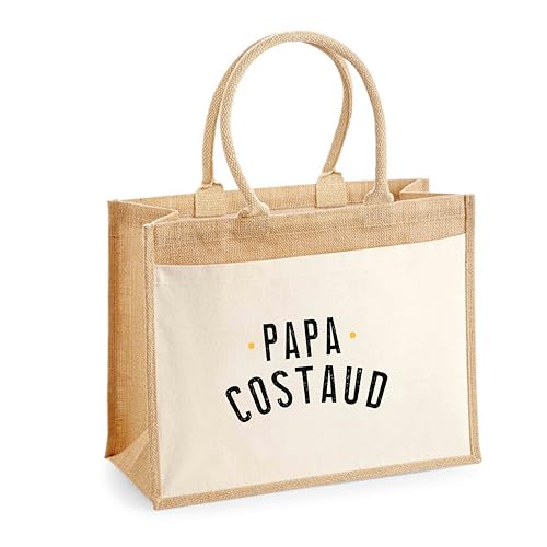 Sac cabas jute papa costaud 9 avec poche spacieuse pour homme actif