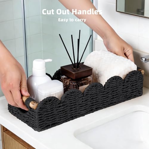 CubesLand Toilet Tank Paper Storage Basket Bathroom Decor Organizer Basket - 4