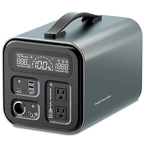 KELUNIS Portable Power Station 1100Wh Solar Generator 1200W (Peak 2000W) 100V~240V AC Outlets Backup Battery Pack for CPAP Outdoor RV/Van