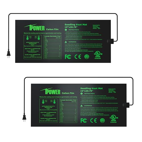 Tapis chauffants pour semis durables et imperméables iPower GLHTMTPROSX2 noir