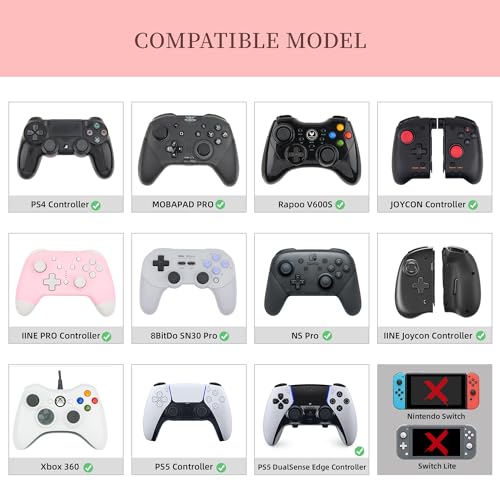 image for GeekShare Cute Thumb Grip Caps for PS5 Controller, Thumbsticks Cover S