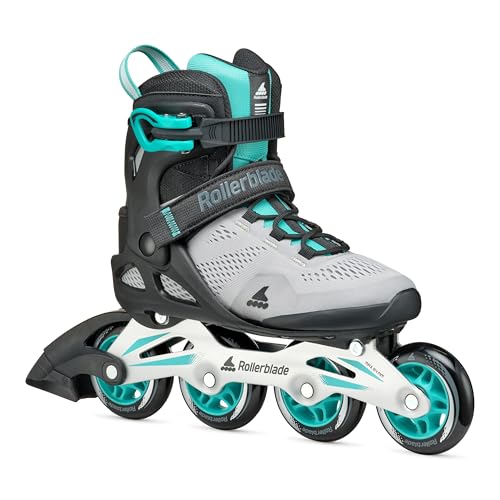Rollerblade Macroblade 80 Women's Adult Fitness Inline Skate, Grey and Teal Blue, Performance Inline Skates by Rollerblade - Used condition - CA$246.99