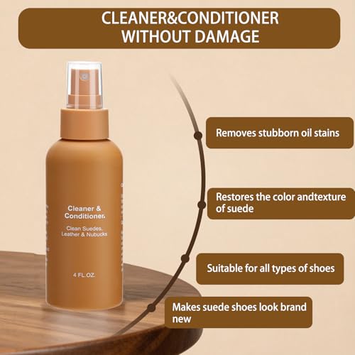 UGMLT Suede Shoe Cleaner Kit with Waterproof Protector Spray for Suede Nubuck Boots Sheepskin, Cleaning Care Set Includes Cleaner Conditioner Deodorizer Brush Eraser by UGMLT - Image 5