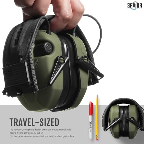 Image of Savior Equipment Apollo Electronic Earmuffs For Shooting w /Gel Ear Pads, 24dB NRR, Noise Cancelling Ear Protection Headset