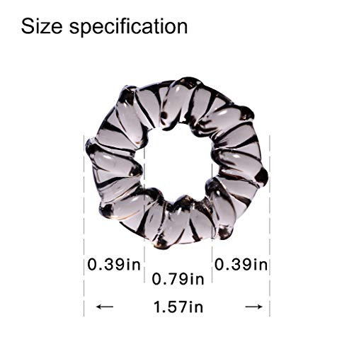 KKXYD コックリング ペニス 人気拘束器具 圧迫刺激の快感 gスポット 刺激 射精管理 オナニーグッズ 高弾力 男性用アダルトグッズ リング 3本セット (ホワイト) - 画像4