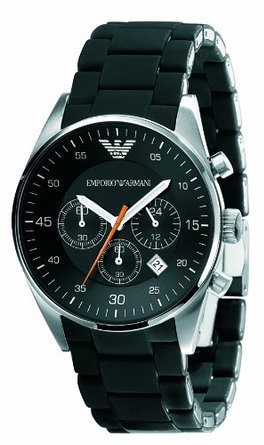 �G���|���I�A���}�[�j Emporio Armani Black Band Black Dial - Quartz Men's Watch AR5858 �j�� �����Y �r���v �y���s�A���i�z