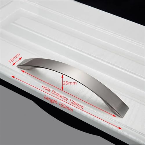 Perillas de puerta de aleación de aluminio con acabado elegante de 128mm 3