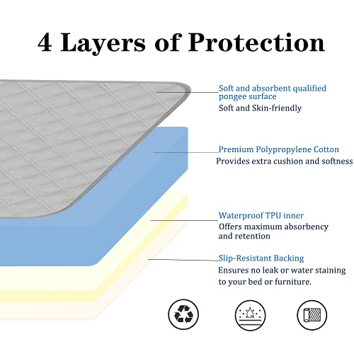 Riqinxin 3Pcs Washable Incontinence Chair Pads Waterproof Seat Protector Pads For Chairs 21X22In Black #TOP2