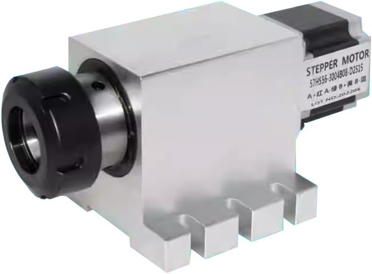RATTMMOTOR CNC Indexing Head ER40 Collet CNC Rotational 4th Axis A axis Rotary Table 65mm Center Height Harmonic Reducer Gearbox 100:1 for CNC Engraver Milling Machine