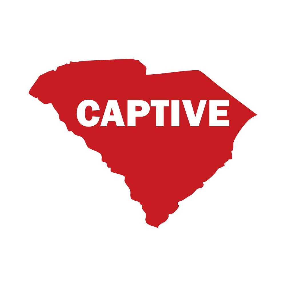 South Carolina Captive State Home Shape 14 inch Red Indoor Outdoor Vinyl Decal