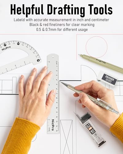 Nicpro MG517 20Pcs Professional Geometry Set thumb #6