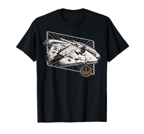 T-shirt Star Wars homme haut imprimé Millennium Falcon Rebel