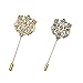 AngelShop Men Metal Brooch Pin Double Rampant Winged Lion Crown Lapel Stick Pin Tie Badge Brooch 2PCS Rampant